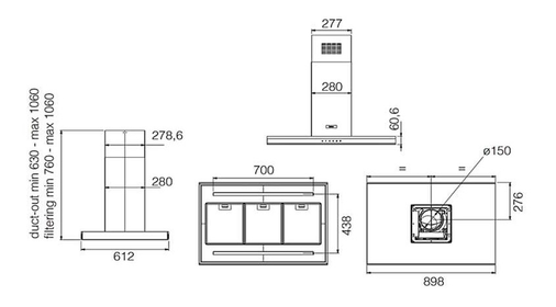 Купить Островная вытяжка ELICA ADELE IS BLIX/A/90 X 60 — Фото 2