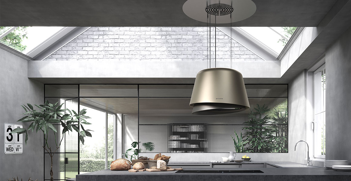 Купить Островная вытяжка FABER BELLE GOLD/W.DG MATT — Фото 2