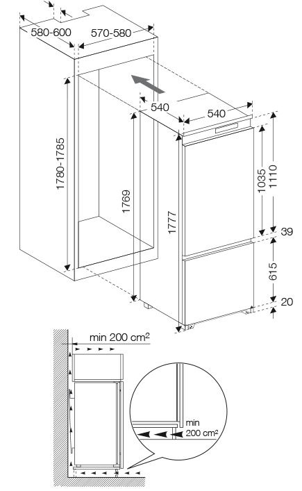 Купить Встраиваемый холодильник GRAUDE IKG 180.1 — Фото 2