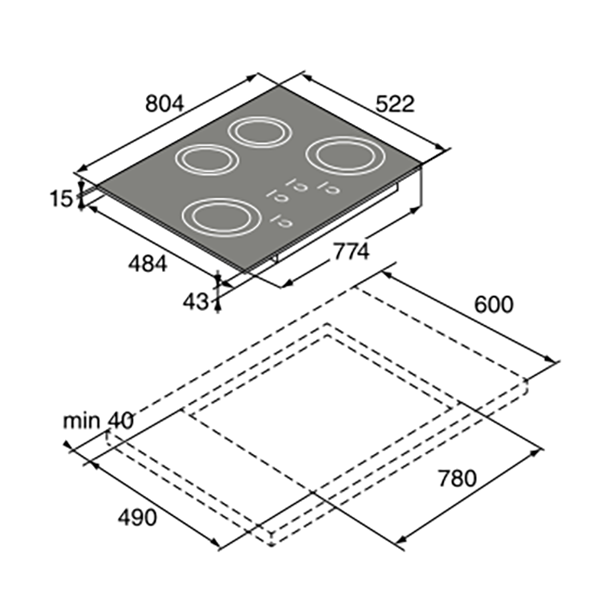 Купить Индукционная варочная панель Asko HI1794M — Фото 2