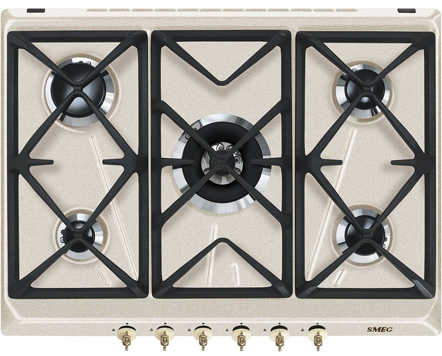 Газовая варочная панель SMEG SRV876AVOGH																		 — описание, фото, цены в интернет-магазине PT Stores