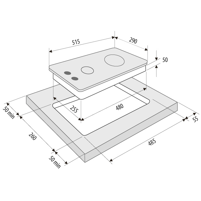 Купить Газовая варочная панель KRONA CALORE 30 BL — Фото 3