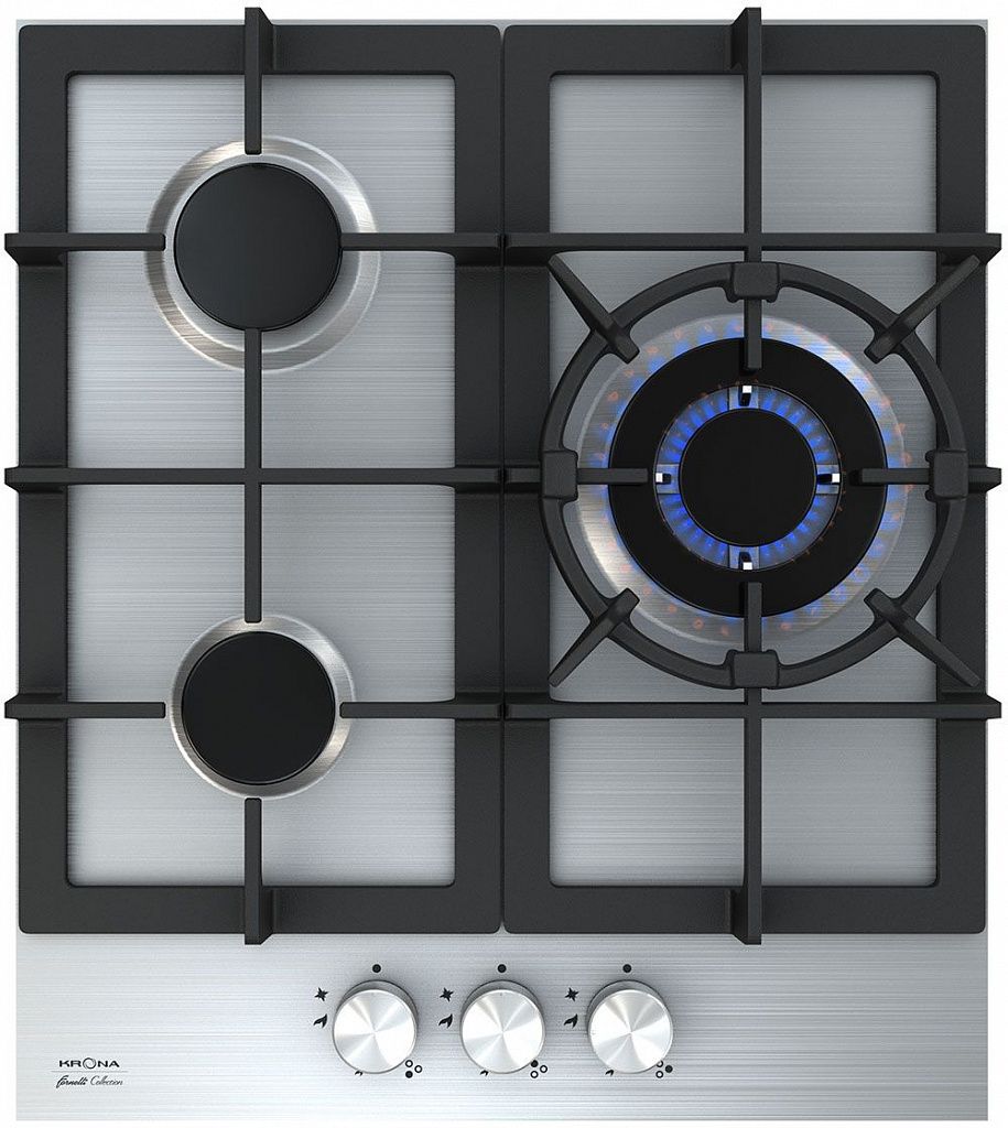 Газовая варочная панель KRONA TORDO 45 IX																		 — описание, фото, цены в интернет-магазине PT Stores