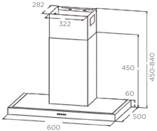 Купить Купольная вытяжка Midea MH60C775X — Фото 2