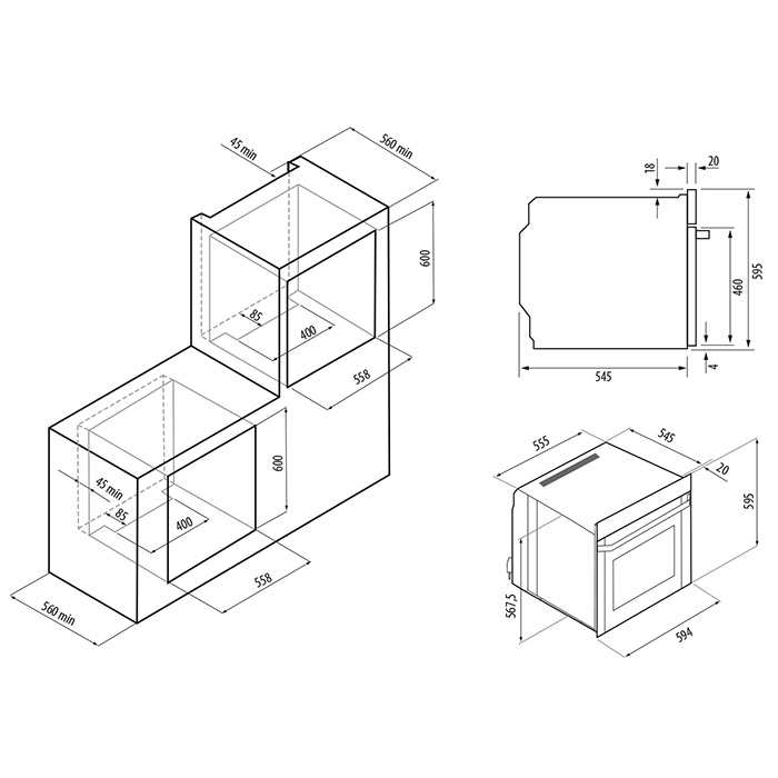 Купить Электрический духовой шкаф KRONA ESSENZA 60 WH — Фото 2
