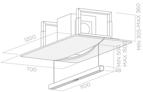 Купить Островная вытяжка ELICA EMPTY SKY WH/A/120 — Фото 8