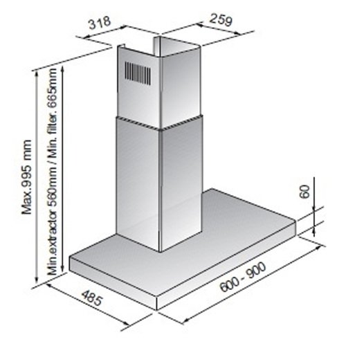 Купить Купольная вытяжка BEKO CWB 6550 X — Фото 2