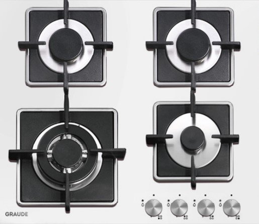 Газовая варочная панель GRAUDE GS 60.3 W																		 — описание, фото, цены в интернет-магазине PT Stores