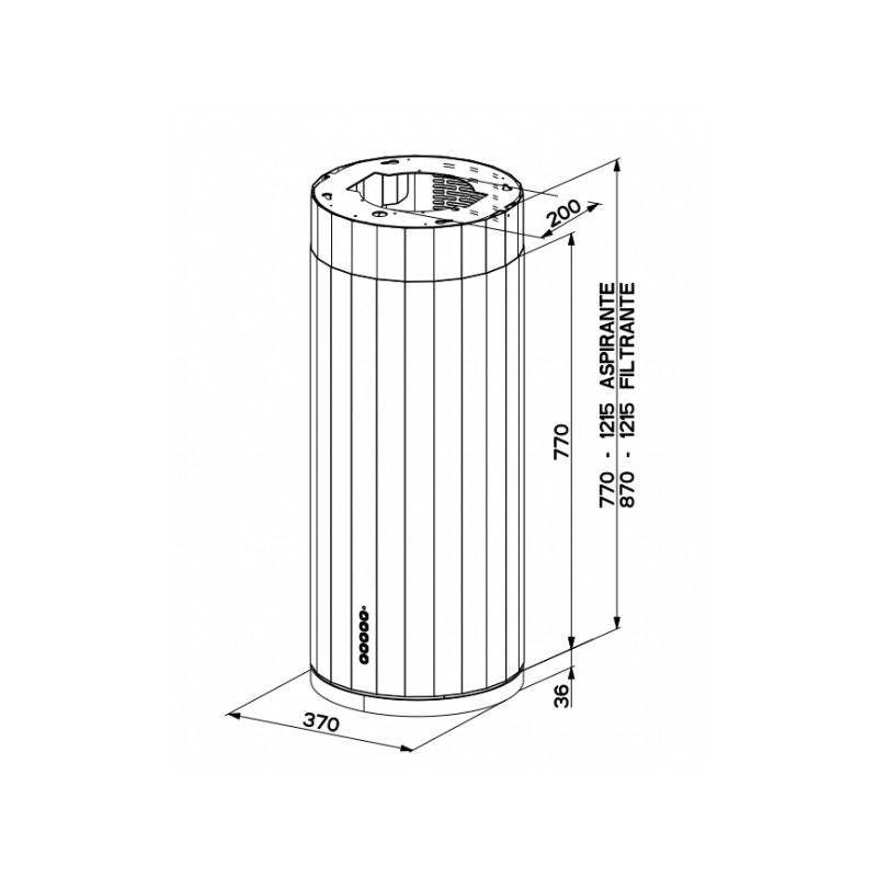 Купить Островная вытяжка FABER CORINTHIA IS. INOX + PEWTER — Фото 3