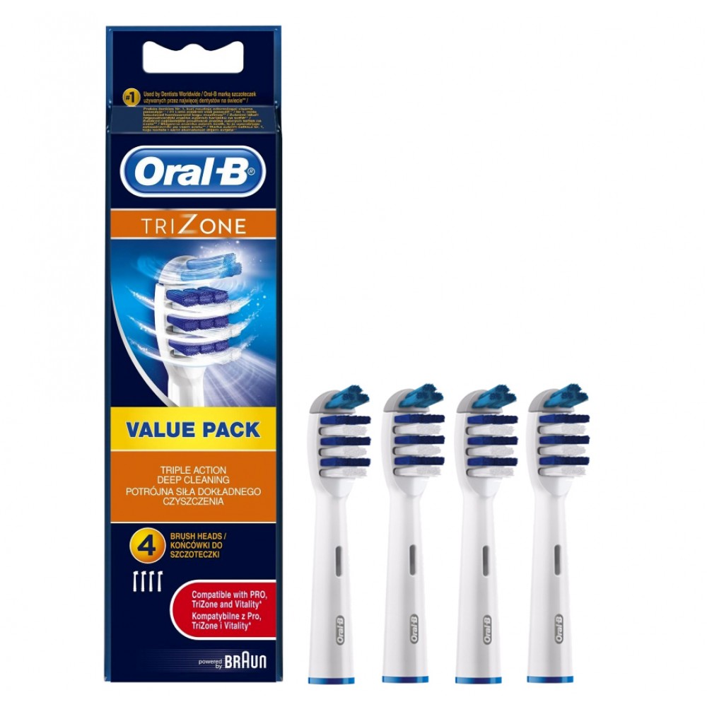 Купить Насадки для зубных щеток BRAUN Oral-B Trizone (упак.:4шт) — Фото 2