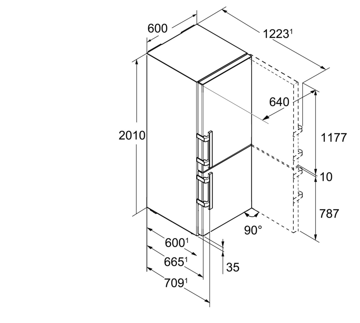 Купить Двухкамерный холодильник LIEBHERR CBNbs 4835 — Фото 5