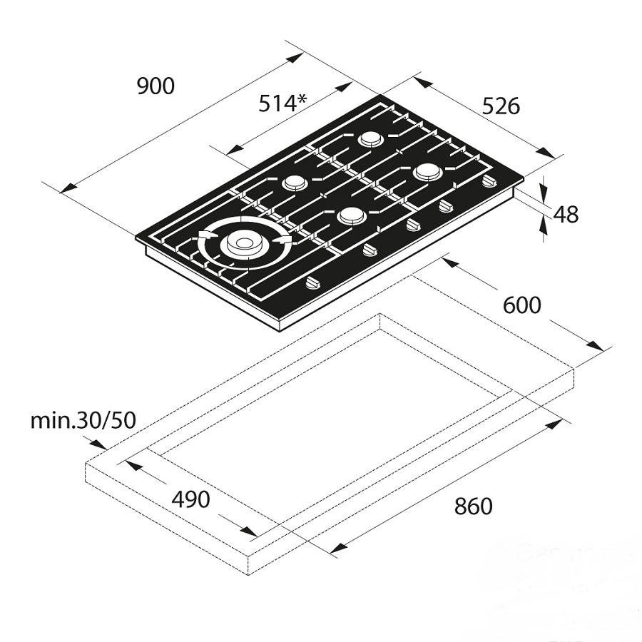 Купить Газовая варочная панель Asko HG1986AB — Фото 2