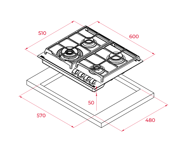 Купить Газовая варочная панель TEKA GZC 64320 XBN STONE GREY URBAN — Фото 2