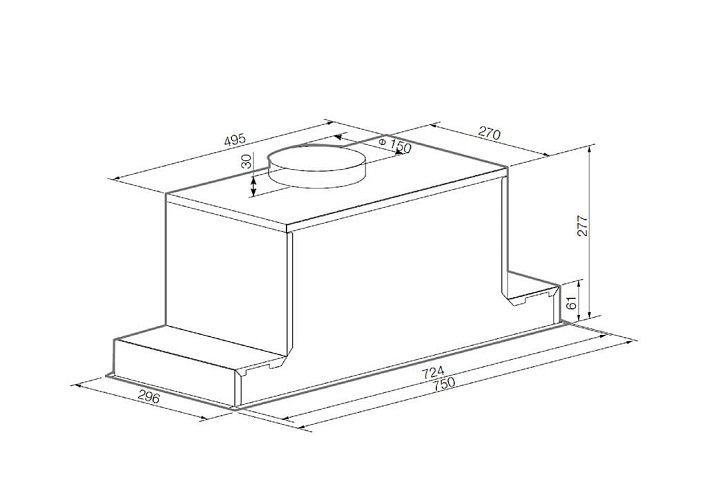 Купить Вытяжка встраиваемая GRAUDE LB 75.1 W — Фото 3