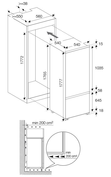 Купить Встраиваемый холодильник GRAUDE IKG 180.0 — Фото 2