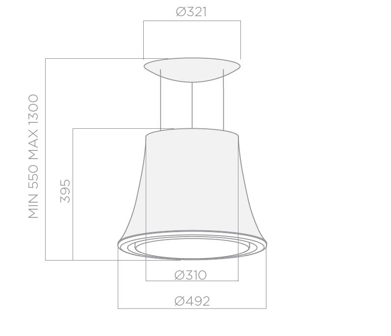 Купить Островная вытяжка ELICA AUDREY ROCK/F/50 — Фото 3