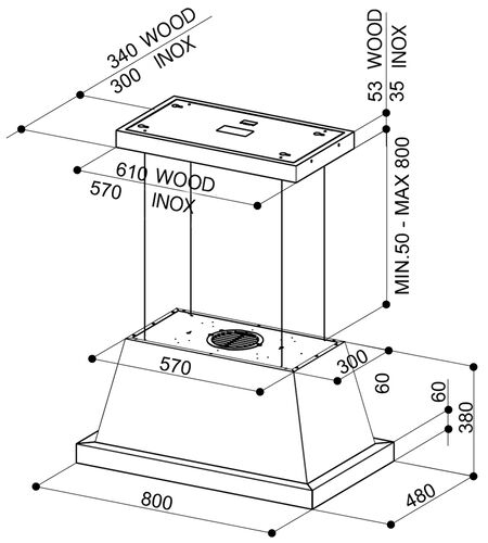 Купить Островная вытяжка FABER THEA IS.EV8 WH MATT F80 SC — Фото 3