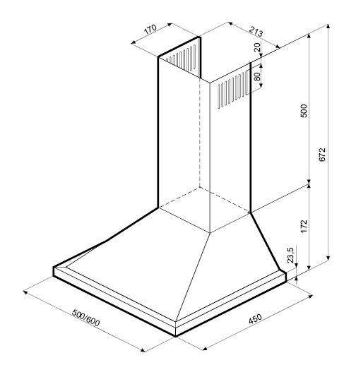 Купить Купольная вытяжка KRONA BELLA 600 BLACK push-button — Фото 2