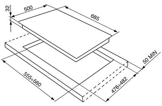 Купить Газовая варочная панель SMEG SR975NGH — Фото 2