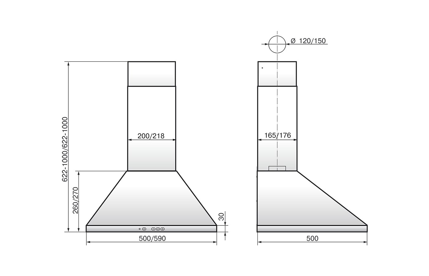 Купить Купольная вытяжка ELIKOR Вента 50П-430-К3Д топленое молоко — Фото 2