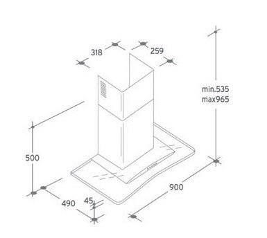 Купить Купольная вытяжка CANDY CGM91N-07 — Фото 2