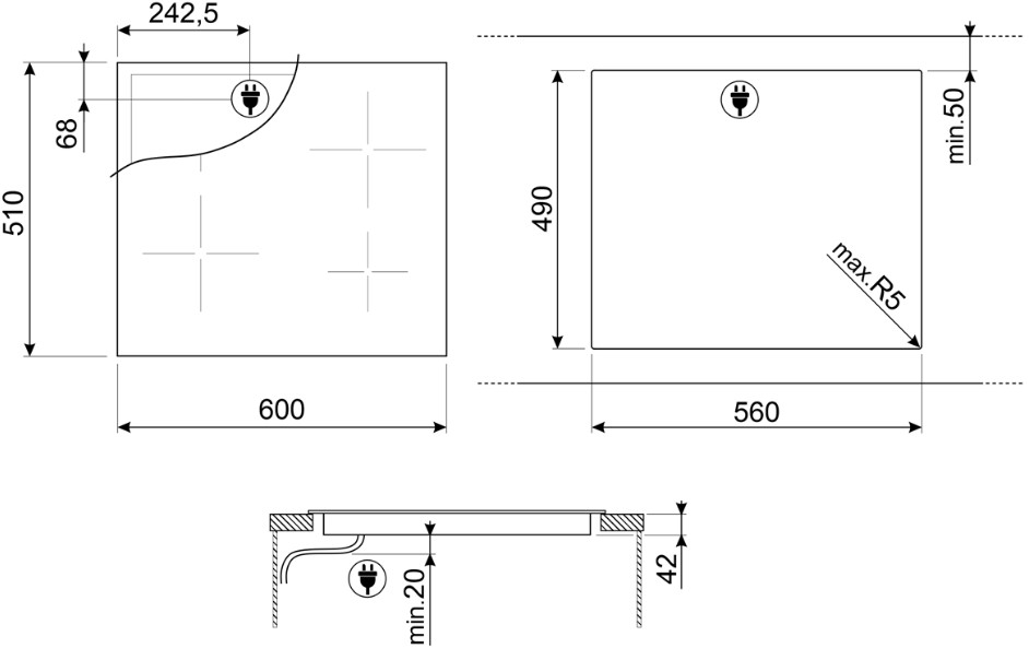 Купить Электрическая варочная панель Smeg SE264TD1 — Фото 5