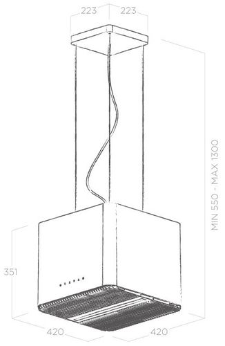 Купить Островная вытяжка ELICA PIX CONCRETE/F/42 — Фото 2