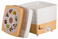 Сушилка для овощей и фруктов Ротор Дива Люкс СШ-010 квадратная 5 решеток (гофротара)