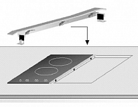 TEKA Соединительная планка для стекл. панелей с фацетом по переднему краю
